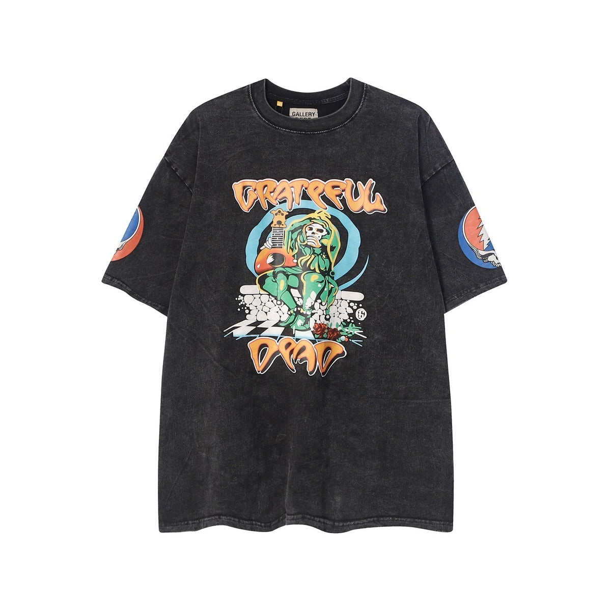 Gallery Dept T Shirts Los Angeles Street Retro Gallery Dept Printed Cartoon Short Sleeve T-shirt